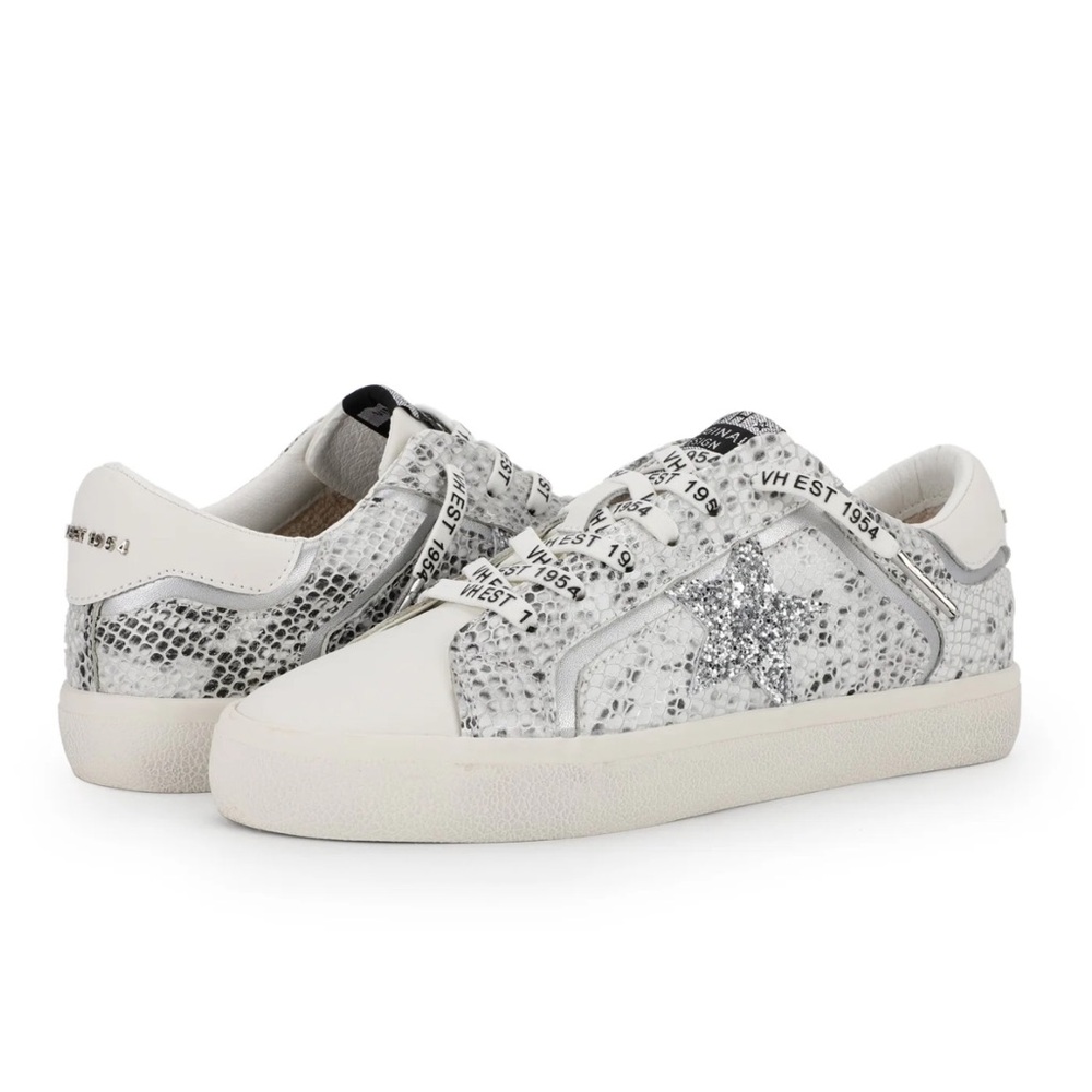 Vintage Havana White and Silver Sneakers